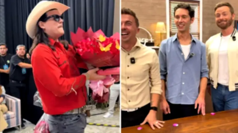 Elenco de 'Malcolm el de en medio' recibe inesperado ramo de 'Flores El Patrón' en México