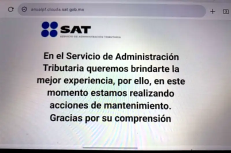Fallas en la página del SAT afectan declaración anual de contribuyentes