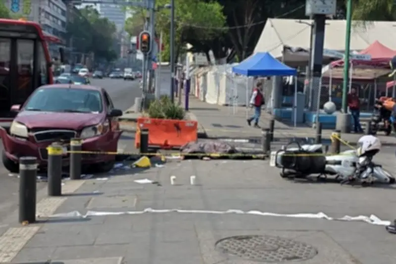 Fallece motociclista tras violento choque en la colonia Cuauhtémoc de la CDMX