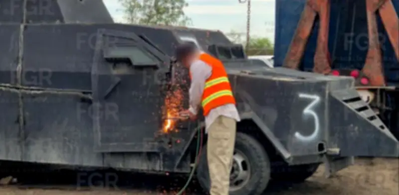 FGR destruye segundo lote de 'monstruos' blindados en Tamaulipas