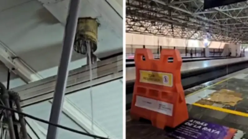 Filtración en Metro Chabacano: Tubería rota causa 'cascada' en Línea 2 de CDMX
