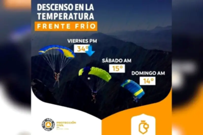 Fin de semana fresco y lluvioso en el norte del país