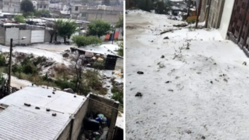 Fuerte granizada sorprende a Cuautitlán Izcalli y Tultitlán, causando inundaciones y daños