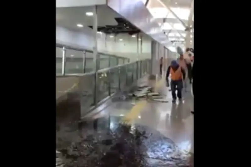 Fuga en AICM durante remodelación: obras continúan