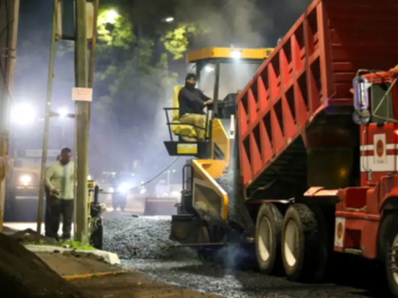 Gobierno de Puebla avanza en pavimentación de Diagonal Defensores