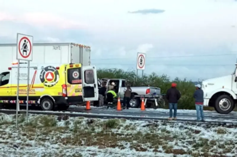 Granizo causa 4 accidentes en la Carretera 57, afectando tránsito en Querétaro
