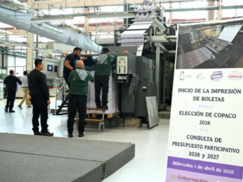 IECDMX inicia impresión de 5.2 millones de boletas para elecciones comunitarias y consultas