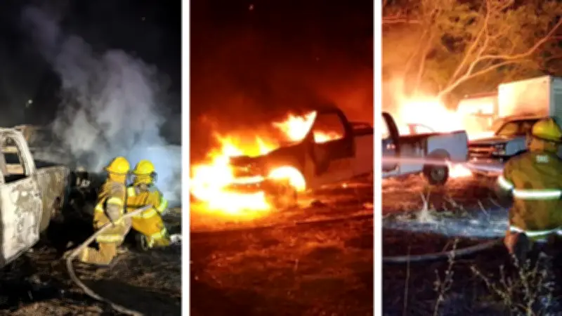 Incendio consume 21 vehículos de CFE en Tuxtla Gutiérrez, Chiapas