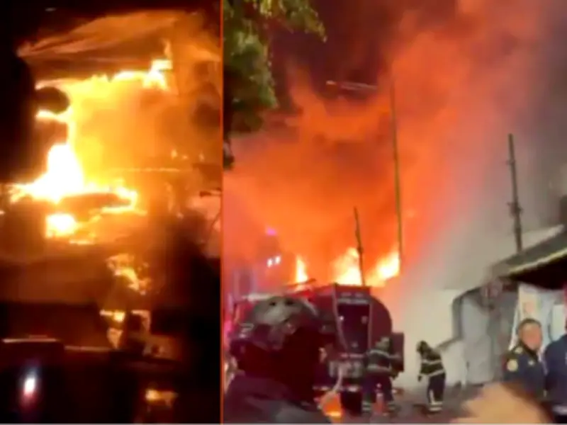 Incendio en La Merced consume puestos semifijos y moviliza emergencias en CDMX