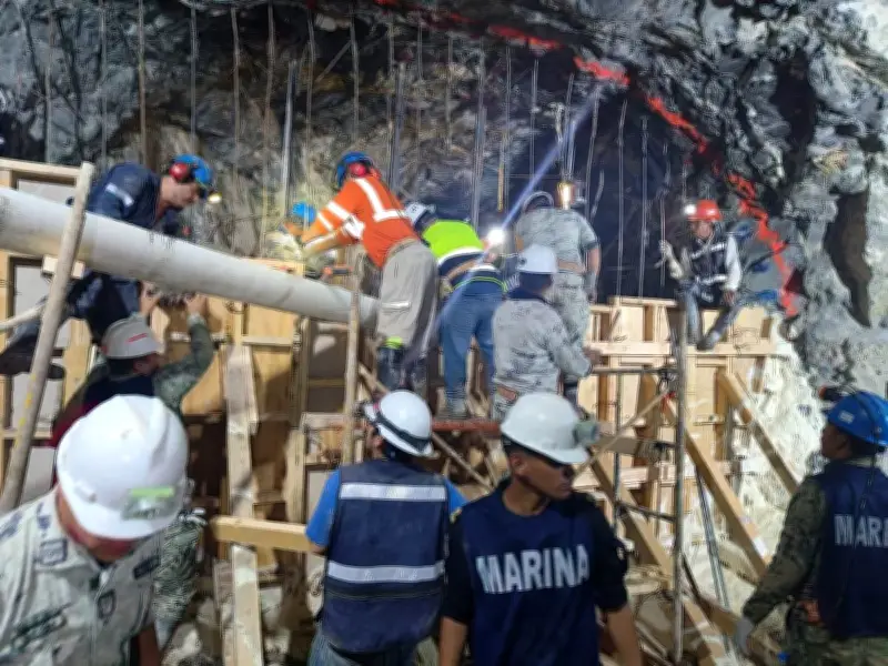 Intensifican operativo en Mina Santa Fe de Sinaloa tras 19 días del derrumbe