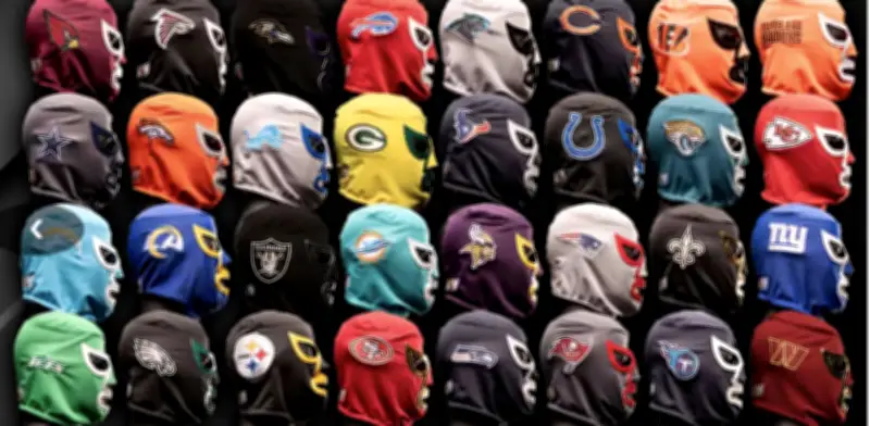 La NFL se viste de lucha libre: Máscaras oficiales para los 32 equipos