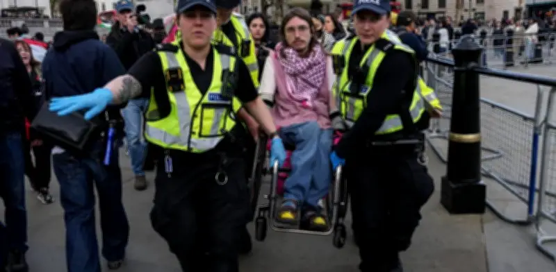 Londres detiene a 523 manifestantes pro Palestina en la mayor redada desde la prohibición