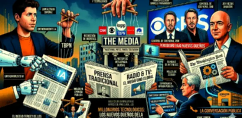 Magnates tecnológicos adquieren medios tradicionales para controlar narrativas e intereses