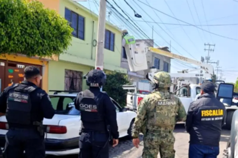 Marina desmantela red de 73 videocámaras ilegales en Ecatepec