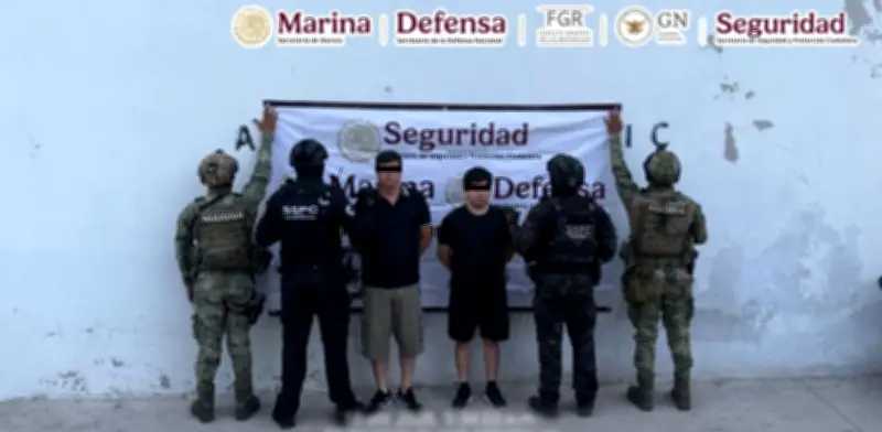 Marina detiene a dos presuntos mandos de 'Los Chapitos' en Mazatlán, Sinaloa