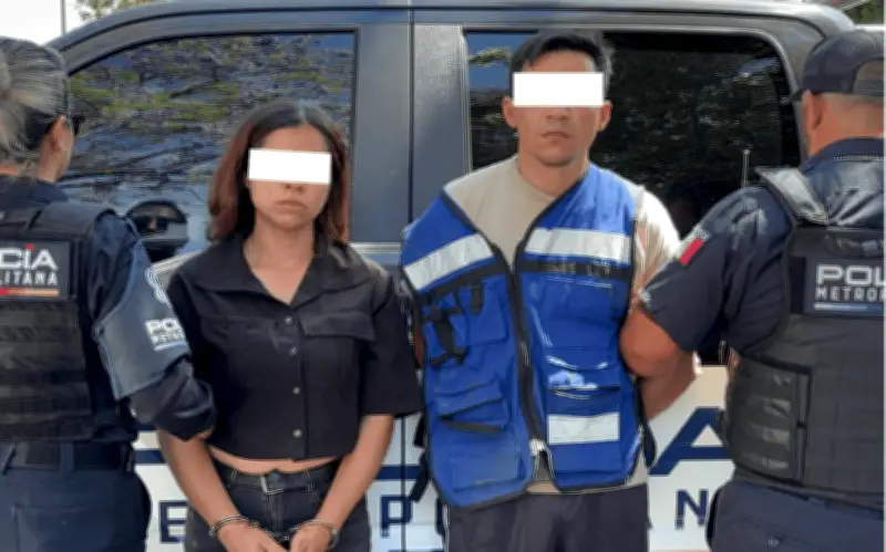 Metropol de Guadalajara detiene a pareja con arma de fuego y droga sintética en San Isidro