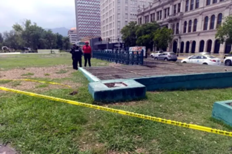 Muere hombre en la Macroplaza de Monterrey