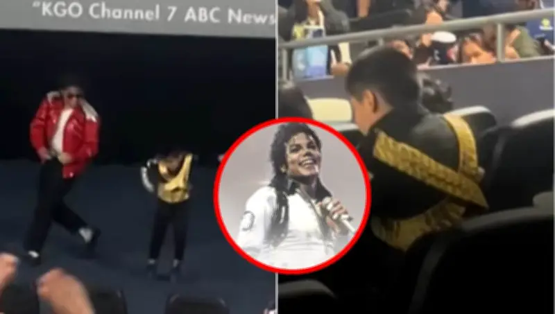 Niño roba cámara al bailar como Michael Jackson en cine durante película biográfica
