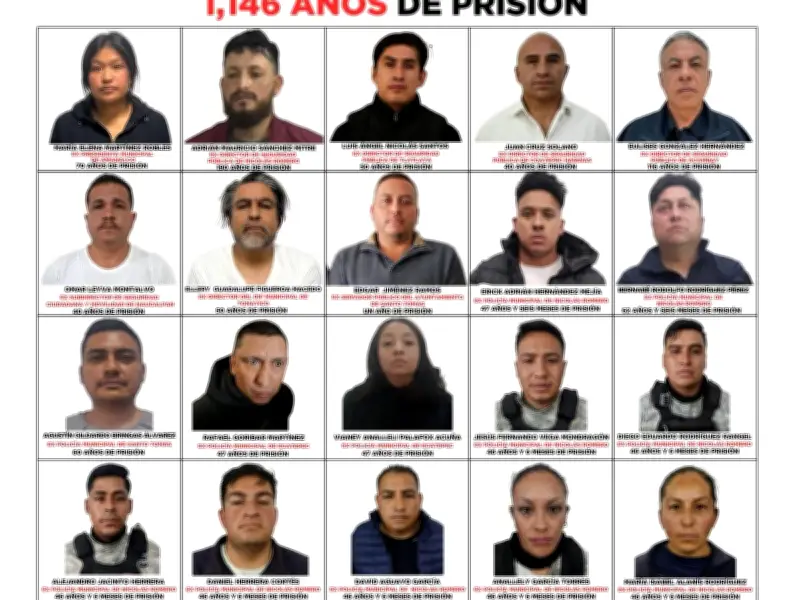 Operativo Enjambre: 1,146 años de prisión para 20 servidores públicos