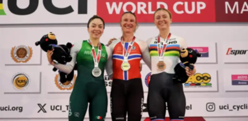 Orgullo mexicano: Yareli Acevedo gana plata en Copa del Mundo de ciclismo