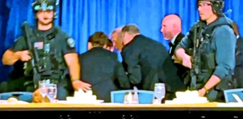 Pánico en cena de prensa con Trump tras tiroteo en Washington