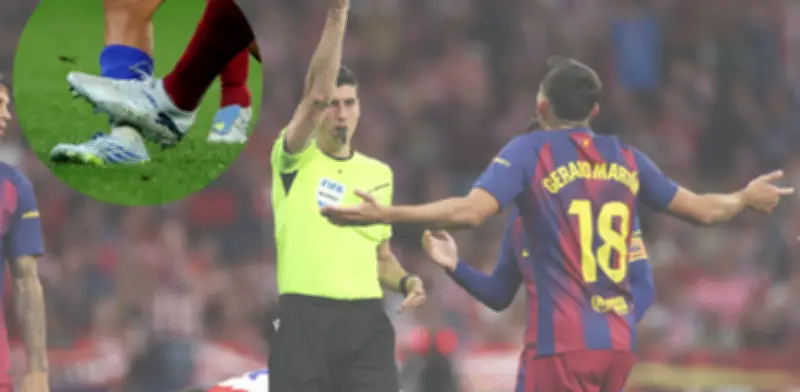 Polémica del VAR en Atlético vs Barcelona: Roja inicial se convierte en amarilla
