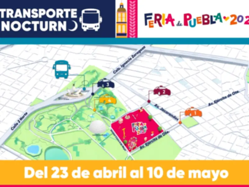 Puebla implementa plan de transporte especial para garantizar seguridad en Feria 2026