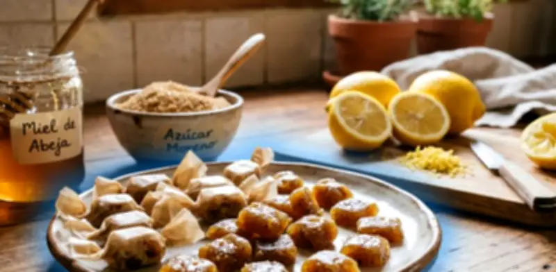 Receta casera de caramelos de propóleo y miel para aliviar la garganta