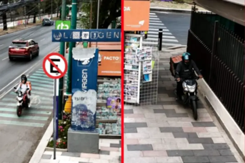 Repartidores de apps circulan en sentido contrario y sobre banquetas en CDMX