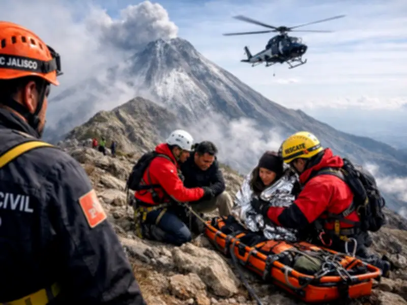 Rescate exitoso en el Nevado de Colima: tecnología y coordinación salvan a tres extraviados