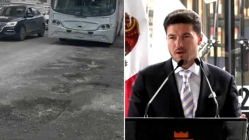 Samuel García se compromete a reparar baches en Miguel Alemán en 45 días