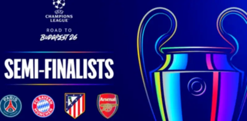 Semifinales de la Champions League 2025-2026 definidas tras emocionantes cuartos