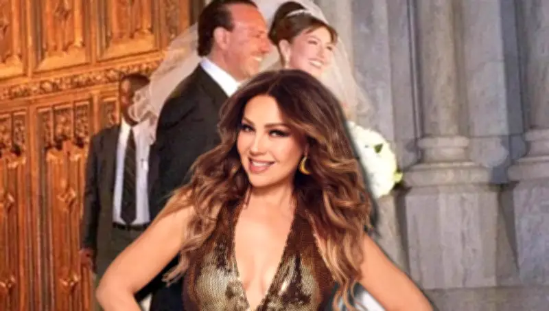 Thalía revive su boda en viral de TikTok junto a Tommy Mottola en Nueva York