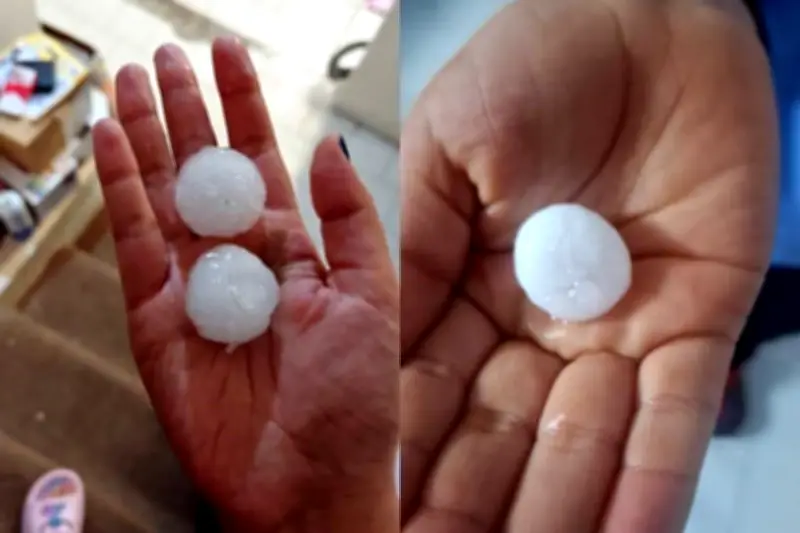 Tormenta de granizo azota la Ciudad de México y el sur del estado
