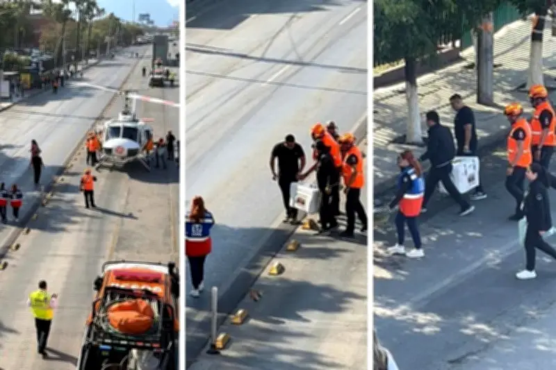 Trasplante de urgencia: helicóptero traslada pulmones a Clínica 34 del IMSS en Monterrey