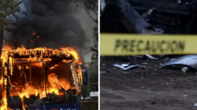Trágico accidente en Quito: Dos muertos tras choque e incendio de autobús y moto