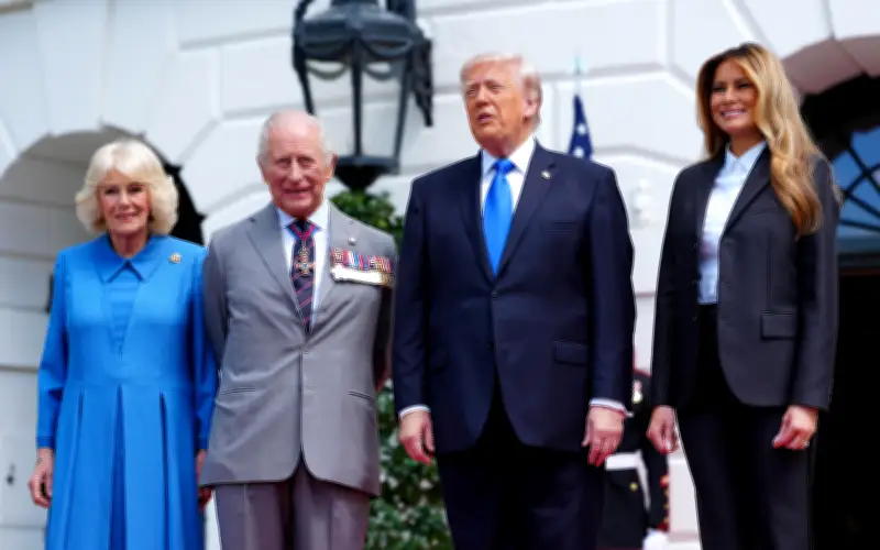 Trump despide al rey Carlos III y Camila en la Casa Blanca
