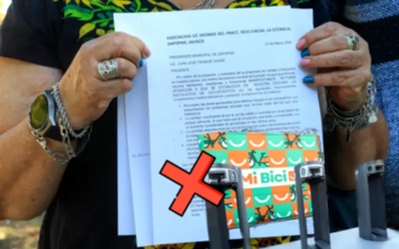 Vecinos de La Estancia en Zapopan rechazan estaciones de Mi Bici por afectaciones al tránsito y estacionamiento