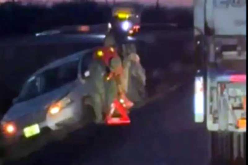 Vehículo termina en vado tras perder el control en la Carretera Nacional