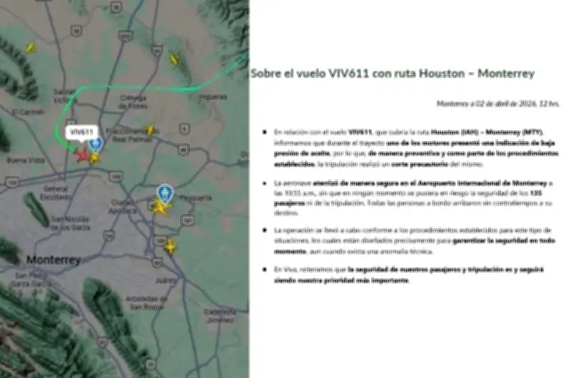 Vuelo Houston-Monterrey realiza aterrizaje de emergencia por falla técnica