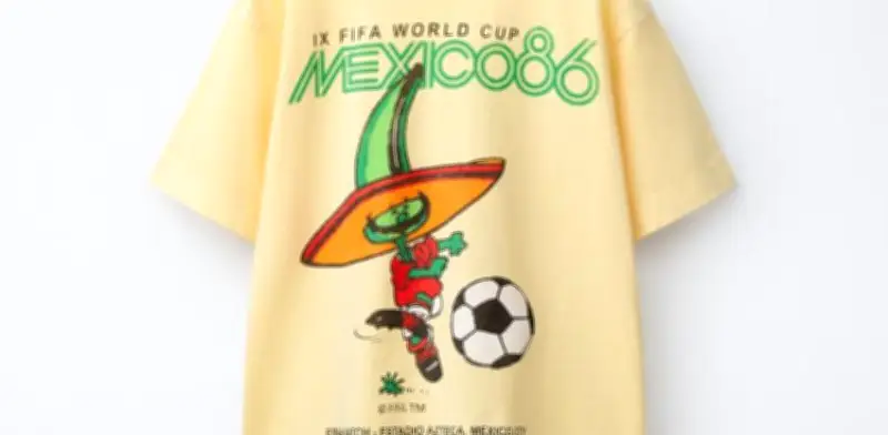 Zara reprueba historia futbolística con playera del Mundial México 1986 llena de errores