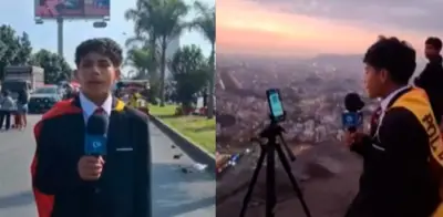 Adolescente peruano narra final de Libertadores desde cerro tras viaje épico de 18 horas