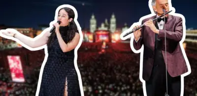 Andrea Bocelli, Ximena Sariñana y Los Ángeles Azules emocionan el Zócalo con fusión histórica