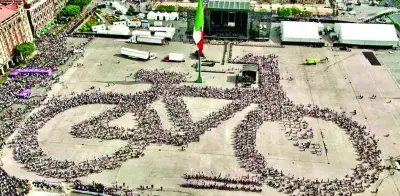 Brugada inaugura ciclovía Gran Tenochtitlán y celebra el uso de la bicicleta como acto revolucionario