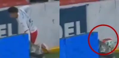 Emilio Lara cae a fosa en pleno partido de Liga MX entre Querétaro y Necaxa