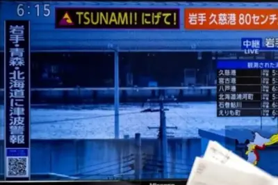 Fuerte terremoto de magnitud 7.6 sacude Japón, activa alerta de tsunami