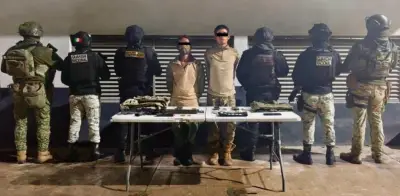 Operativo en Nuevo León: Capturan a dos presuntos narcos con arsenal y drogas en Los Ramones