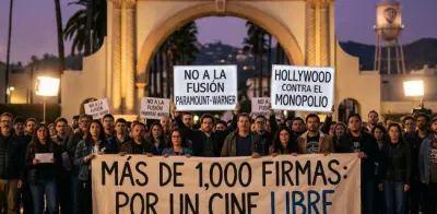 Phoenix y Fonda lideran protesta contra fusión de Paramount y Warner Bros en Hollywood