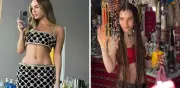 Belinda sorprende al comprar en tianguis de CDMX y disfrutar mango con naturalidad