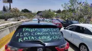 Conductores de plataformas paralizan Guadalajara y aeropuerto en protesta laboral